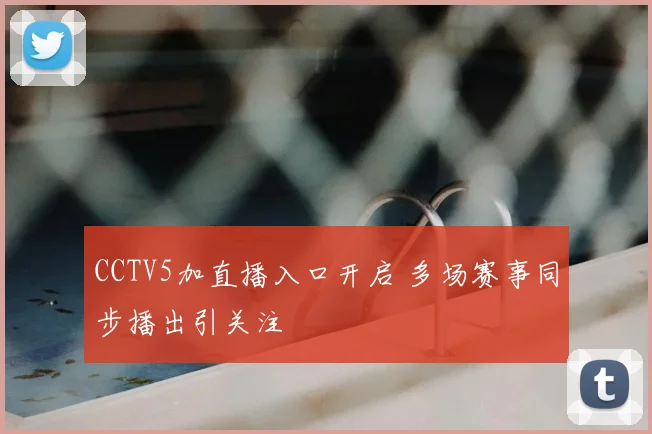 CCTV5加直播入口开启 多场赛事同步播出引关注